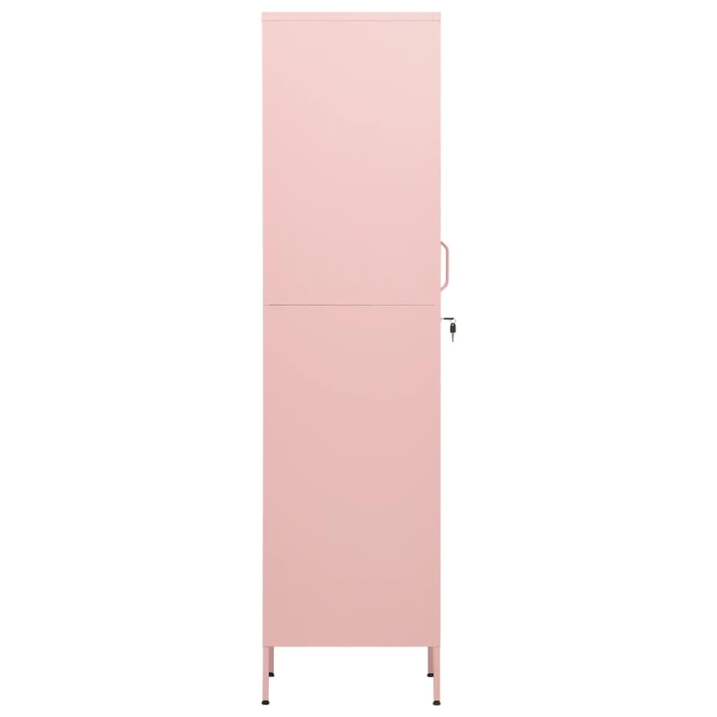 vidaXL Armadio Rosa 35x46x180 cm in Acciaio