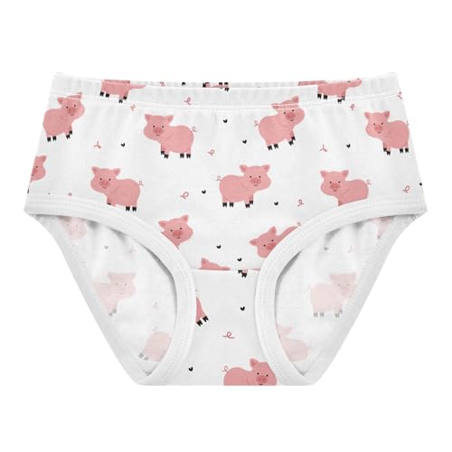 Girls Underwear Soft Cotton Cute Pig Kids Panties in Sizes 2/3t, 4t, 5t, 6 and 8