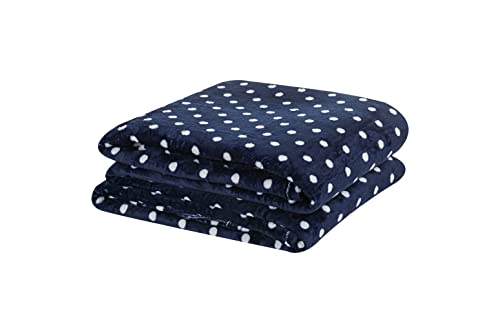 MANTA COBERTOR FLANNEL POÁ SOLTEIRO - ANTIALÉRGICA (Azul Marinho)