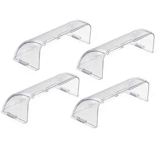 Register Vent Deflector with Neodymium Magnets - Heat & Air Vent Deflector for Floor, Sidewall, and Ceiling, Adjust Between 9'-14' (4 Pack, Clear)