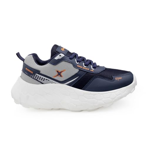 Image of Kraasa PowerGlide X1 Sports Shoes for Men | Stylish Casual Sneakers for Men | Lace up Lightweight Shoes for Runnigng, Walking, Gym, Trekking, Hiking & Party Shoes