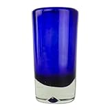 NOVICA Artisan Crafted Hand Blown Blue Recycled Glass Shot Glasses, 2 Oz, 'Pure Cobalt' (Set Of 6)