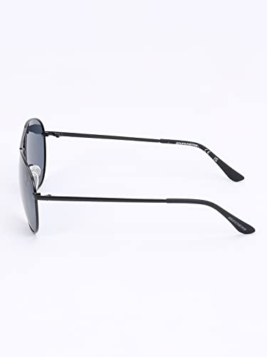 Image of Skechers Men Aviator Black Polarization Sunglasses, large