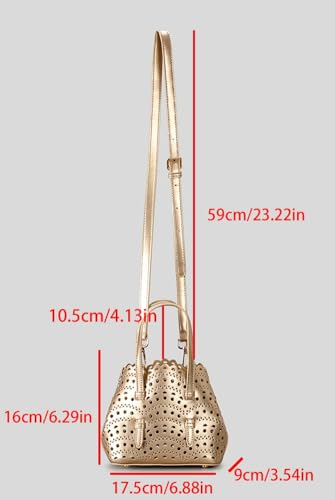 Womens Hollow Out Bags PU Leather Handbag with Inner Bag Vegan Leather Tote Summer Beach Bucket Shoulder Purse 20252