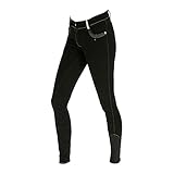 Zwei Einschubtaschen vorne Covalliero Reithose BasicPlus LS Damen, Black Gr. 40