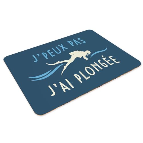 Sets de table souples en liège grand format durables bleu océan de haute qualité - 3