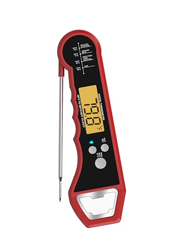 Meat Thermometer Digital, Instant Read Meat Thermometer for Cooking and Grilling, Waterproof Food Thermometer for Kitchen and Outside, BBQ, Turkey, Candy, Beef
