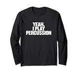 Esta divertida camiseta simplemente dice "Yeah, I Play Percussion". Un regalo para una persona cuya superpotencia es jugar a la percusión o alguien dice que juego percusión y sé cosas. Un divertido meme de percusión es ideal para llevar a conciertos, ensayos o práctica o conciertos