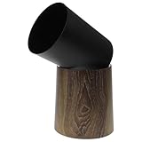 Kichvoe Vintage Mülleimer 8l Holzoptik Rund Großer Abfalleimer aus Robustem Material für Wohnzimmer Küche Badezimmer Haushalts Papierkorb mit Vielseitiger Nutzung