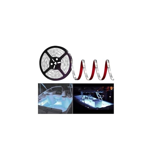 HOKIION Pontoon Led Boat Lights, 12V 20FT Marine Led Strip Lights, Waterproof Boat Interior Light, Boat Deck Light, Night Fishing Lighting with Extension Cable for Boats (White)