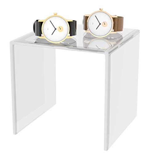 Danieli | Alzatine in Acrilico a Forma di Cubo Trasparente per Allestimento Vetrina ed Espositori per Negozi. Disponibili in 3 Formati (1 pz cm 20 x 20 x 20