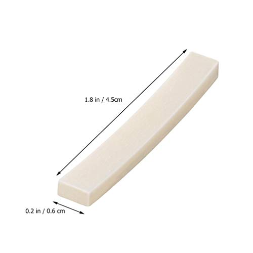 Heallily Electric Bone Nut Replacement 6 Pcs Bass Guitar Nut Blank Bone Nuts Electric Guitar Nut Replacement Neck Parts For Electric Acoustic Classical Cigar Guitar Mandolin Electric Guitar Nut #TOP6