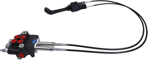 Câbles de joystick et 2 valves de bobine 80 l/m pour kit vanne de commande