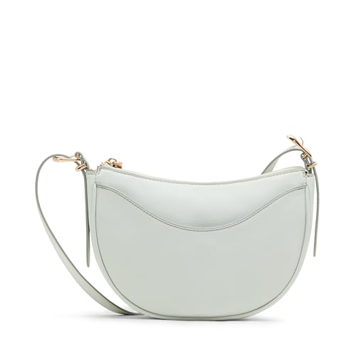 Anne Klein Womens Sculpted Buckle Half Moon Crossbody, Spring Jade