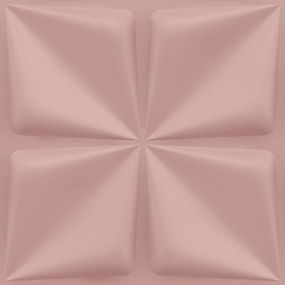 Image of Kayra Decor Wall Panels for Bedroom - PVC Bloom Design Blush Pink Color 19.7 inch x 19.7 inch (Pack of 12) - Covers 32.34 Sq. Ft.