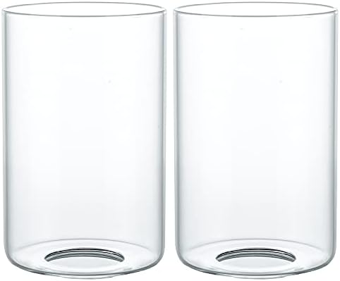 Skelang 2 Pcs Light Shades, Glass Replacement Shades, Cylinder Lampshades for Chandelier, Wall Light, Ceiling Lights, Table Lamp