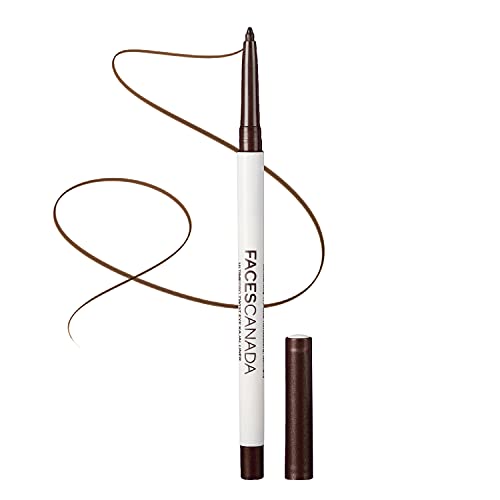 Faces Canada Twist Eye Liner, 4 Bright Shades, 24 Hrs Long Stay, Waterproof, Smudgeproof, Fade Proof, With Soft Carnauba Wax, Silver, Brown, Blue, Plum, Intense Color In One Stroke, Brown, 2.29 Oz