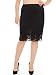 Women's Plus Size Half Slip Skirt XLarge Black 27 inches
