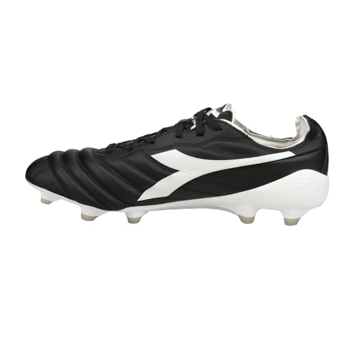 Image of Diadora Mens Brasil Elite2 Tech Made in Italy Lpx Firm Ground Football Sneakers Shoes Cleated, Firm Ground - Black