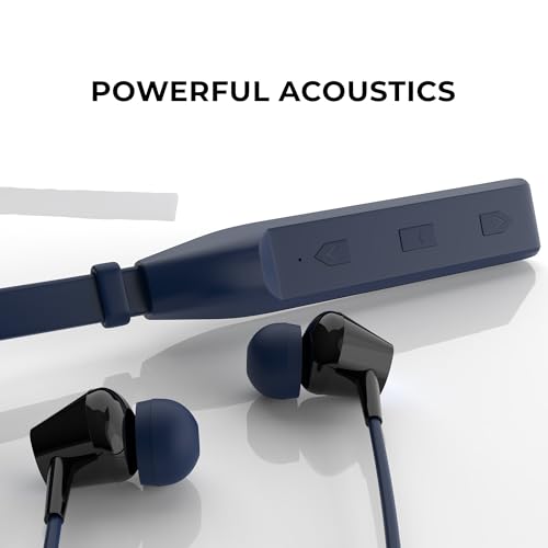 Image of AROMA NB119 Giga Neckband Bluetooth | Upto 60Hrs Playtime, Dual Pairing, Fast Charging, Heavy Bass