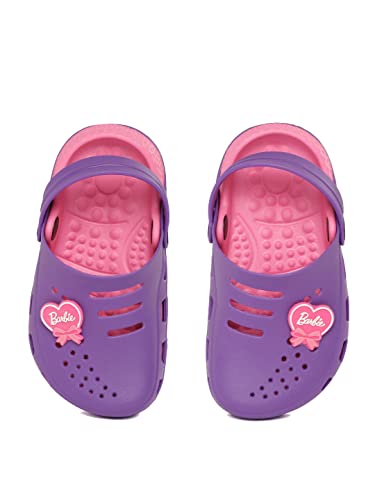 Image of toothless Barbie Kids Girls Purple /Pink Clogs