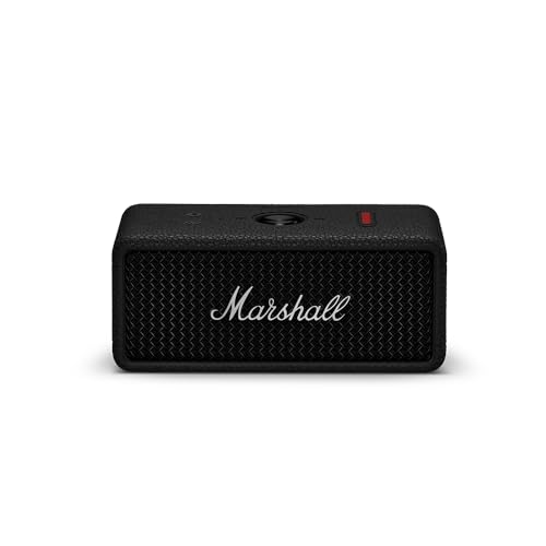 Image of Marshall Emberton III Compact Portable Bluetooth Speaker with 32+ Hours of Playtime, (360 Sound), Dust & Waterproof (IP67) - Black and Silver
