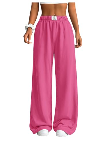 Image of SOLY HUX Girl's Wide Leg Sweatpants Loose Baggy Pants with Pockets