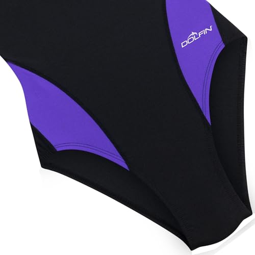 Image of Dolfin Swimwear Athletic One Piece Swimsuit - Pro Racerback Straps and Keyhole Back for Training, Sports, and Fitness