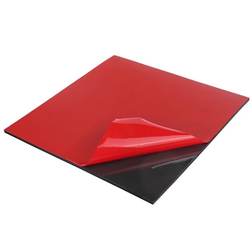 Image of WochiTV Adhesive Solid Rubber Sheets, 12 inch Wide x 1 /8 inch Thick x 12 inch Long Self Stick Black Neoprene Rubber Rolls Perfect for DIY Insulation Cushion Gasket, Sealing, Liner, Weather Striping