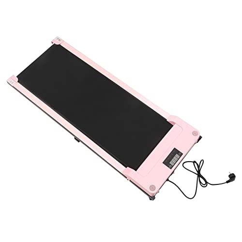Tapis de course motorisé, 1,0 hp Treadmill pour la maison, 1-6 km/h, tapis de course électrique avec écran LED, pour la maison ou le bureau, rose