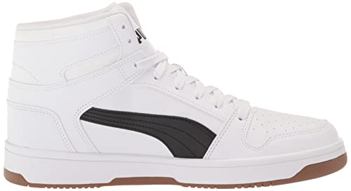 Image of PUMA Men's REBOUND LAYUP Sneaker, White- Black-Gum, 8