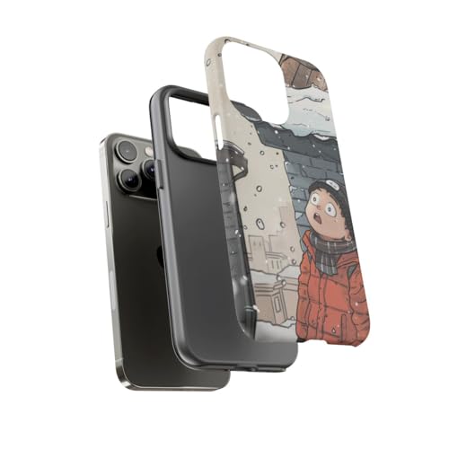 Coque iPhone 14 Pro Max Chibi Orange rigide antichoc - 3