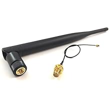 Replacement 2.4Ghz PS4 WiFi Bluetooth Antenna 2.4G 6dbi Wireless Router Omni Aerial with SMA Male Connector with SMA Female to UFL. iPx Pigtail Cable 1.13 15cm