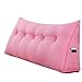 LIXIONG Dreiecks-Pad Sofa Baumwolle Kopfbrettkissen Nachttisch Softbag Rückenlehnenkissen Nachttisch Großes Kopfteil Kissen Waschbar, 4 Farben, 8 Größen (Farbe : Pink, größe : 1.35m)