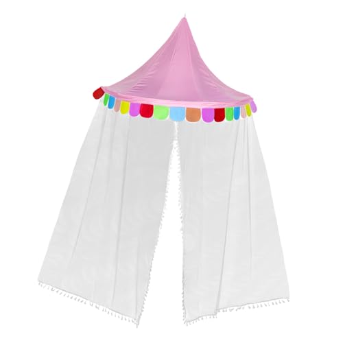 HOODANCOS Children's Bed Canopy Tent Half-Moon Wall Decoration Breathable Net Tent for Boys and Girls Odor-Free