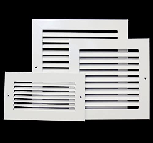 14" X 14" Steel Return Air Filter Grille For 1" Filter - Easy Plastic Tabs For Removable Face/Door - Hvac Duct Cover - Flat Stamped Face -White [Outer Dimensions: 15.75W X 15.75H] #TOP4