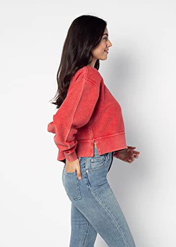 Image of chicka-d NCAA womens Corded Boxy Pullover