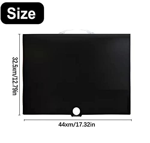 A3 Diamond Painting Storage Book, Diamond Art Portfolio Folder With 30 Pags Clear Pocket Slevees Protectors, A3 Storage Book With Handle, Large Artwork Report Sheet Letter Poster Storage Bag (Black) #TOP4
