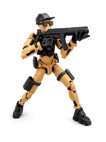 Image of Tactical Soldier Dummy 13 Robot Action Figure, 5.25 Inch Posable Toy with Military Weapons & Accessories