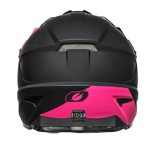 O'neal 1 Srs Solid Offroad Womens Motocross Helmet With Goggle Combo (Black/Pink, Large) #TOP3