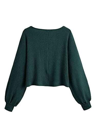 Image of SweatyRocks Women's Crewneck Long Sleeve Knit Crop Top Cropped Sweaters