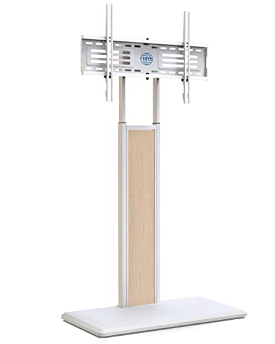 FITUEYES TV Ständer Standfuß TV Bodenständer mit Holzablage...