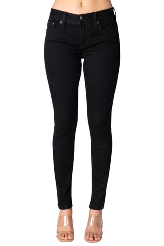 Miss Me Women's Victory Leaf Faux Flap Pocket Mid-Rise Straight Jeans2