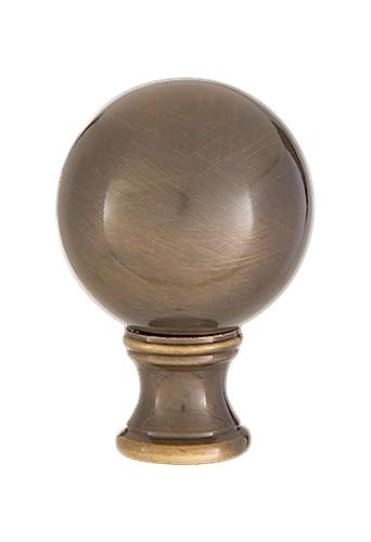 Image of B&P Lamp Smooth Ball Design, 32mm Solid Brass Finial, Antique Brass Finish