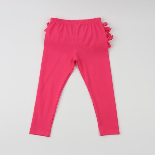 Image of HOOLCHEAN Baby Toddler and Little Girls Ruffles Buttocks Leggings Solid Color Pants
