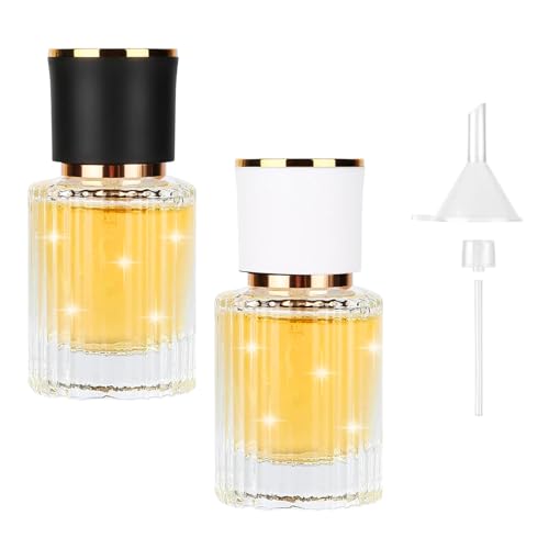 Elitecran 2 Pieces Perfume Atomizers, Glass Travel Spray Bottles, 30ml Refillable Perfume Bottle, Empty Perfume Spray Container with Dropper and Lumbum for Women or Girls Elitecran 2 Pieces Perfume Atomizers, Glass Travel Spray Bottles, 30ml Refillable Perfume Bottle, Empty Perfume Spray Container with Dropper and Lumbum for Women or Girls