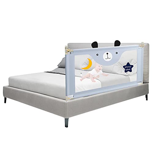 JOIENDY Barrera de Cama para bebé 200CM, Protección contra caídas, Altura Ajustable, Barandilla de Cuna Libre de obstáculos de elevación separada, Tipo de Cama Universal (1 Lado) Cover