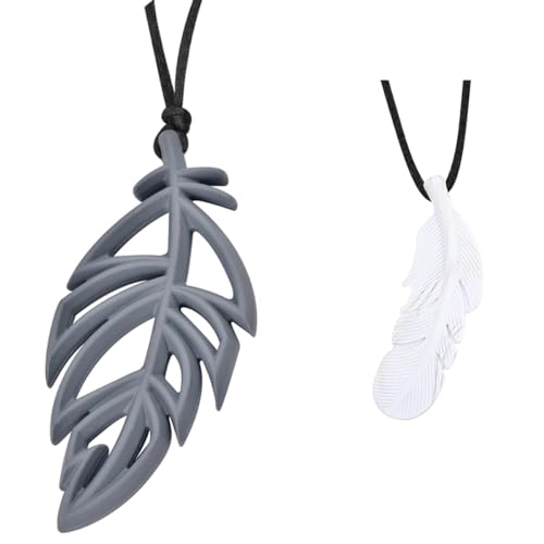 Image of Sensory Necklaces for Kids Adult Boys Girls, Children Jewelry,Sensory Pendant Toy,Baby Nursing Aids 2 Pack