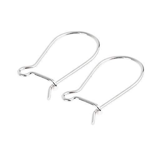Inzopo 1 Paar 925 Sterling Silber Nieren Ohrringe Ohrhaken Schmuck Zubehör 17 x 9 mm Cover