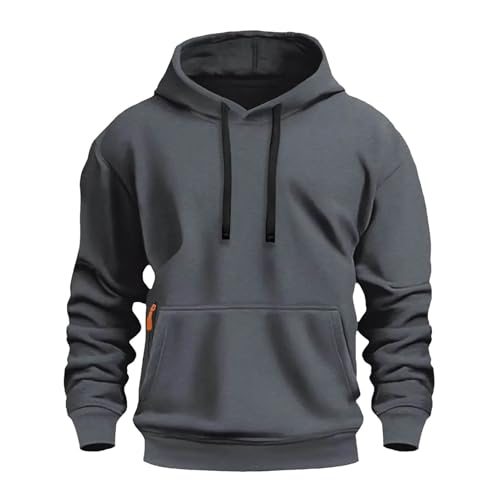 Sweat à capuche slim fit homme en coton doux noir pour automne